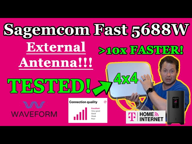 ✅ BIG IMPROVEMENT - Sagemcom Fast 5688W - T-Mobile 5G Home Internet - External Waveform Antenna Test