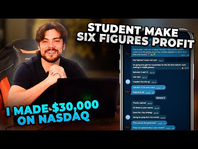 MY STUDENT MAKES SIX-FIGURES PROP TRADING PROFITS & I MADE A $30,000 PROFIT TRADING NASDAQ TODAY
