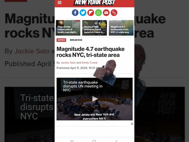 Magnitude-4.8 earthquake rocks NYC, tri-state area