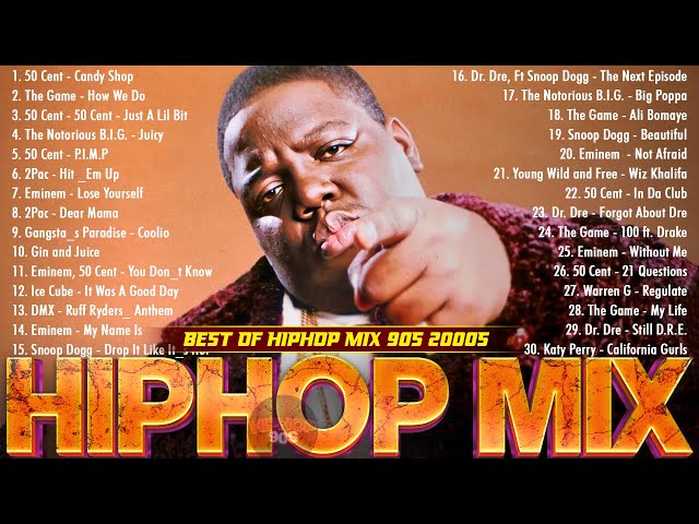 HIP HOP MIX 2024 - OLD SCHOOL HIP HOP MIX - Snoop Dogg, Ice Cube, Pop Smoke, 2Pac, 5o Cent,...