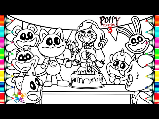 Poppy Playtime Chapter 3 Coloring Pages / Happy Birthday Miss Delight / NCS Music