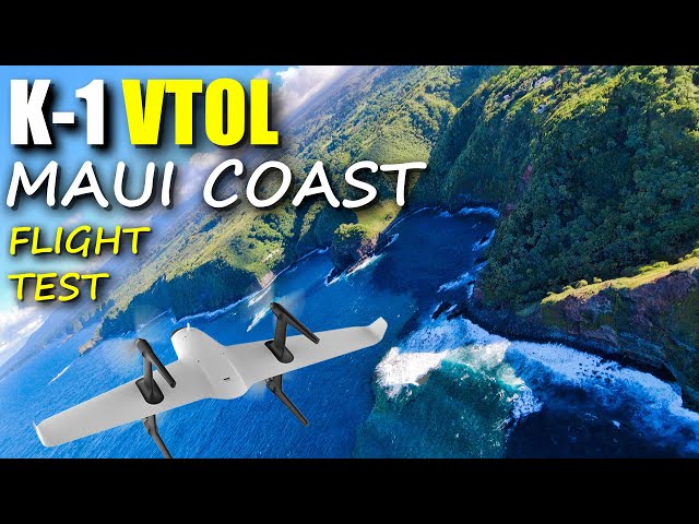 HEQ Swan K-1 Pro VTOL Smart Plane Cinematic Coastal Flight Test - MAUI Hawaii