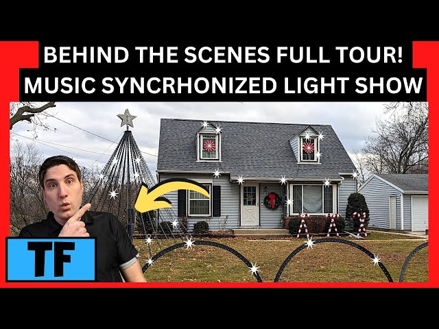 Behind The Scenes - Music Synchronized Pixel Christmas Light Show & Megatree (Front Yard Full Tour!)