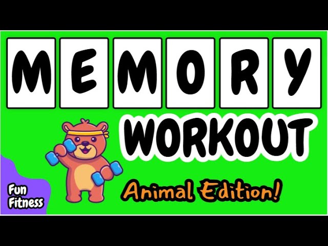 Memory Workout! ANIMAL Edition! Brain Break | Family Fun Fitness For Kids | PE