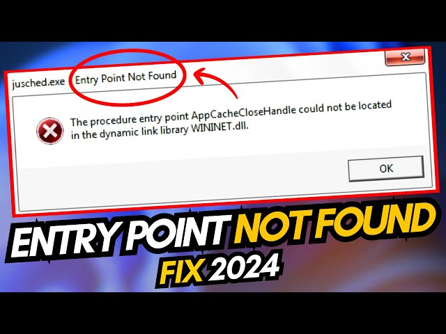 💥100% Fixed! Entry Point Not Found Dynamic Link Library [DLL] Error in Windows 11,10,8,7