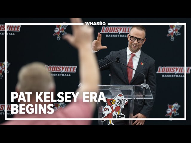 Pat Kelsey brings the energy as he's introduced as Louisville's new basketball coach