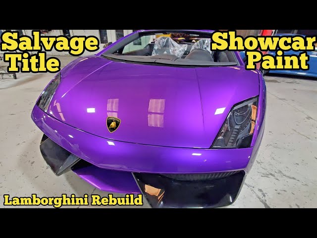My Prior Salvage Lamborghini Gets a Custom 8 Layer Color Shifting Purple Paint Job