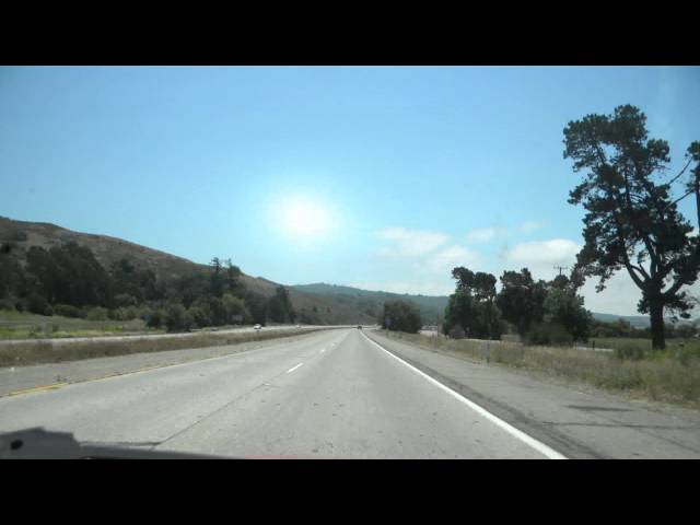Time Lapse Bakersfield to Santa Barbara California through Taft and Ojai on Hwy 33