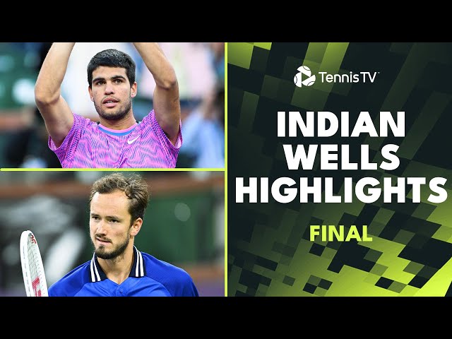 Carlos Alcaraz and Daniil Medvedev Play for the Title Again 🏆 | Indian Wells 2024 Final Highlights