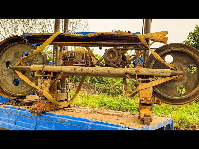 Restoring A Super Giant Wood Sawing Machine  Extremely Refined Skill Of The Craftsman