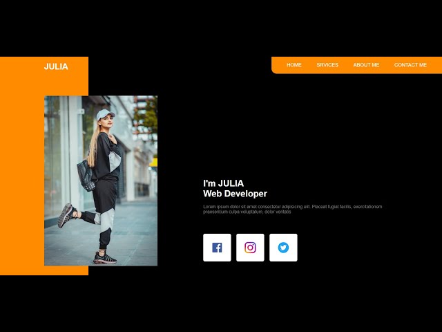 Personal Portfolio Website Using html and css only | How to create Personal Website #design #2022
