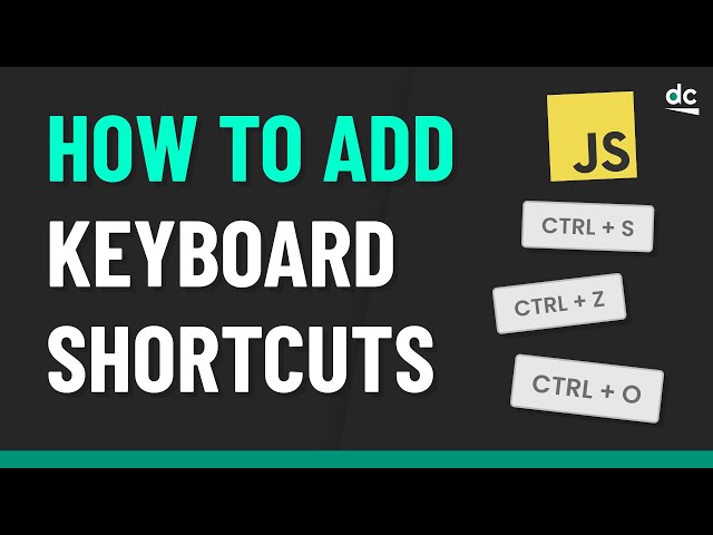 Add KEYBOARD SHORTCUTS to Your Website with JavaScript