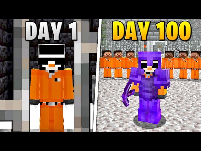 I Survived 100 Days in Minecraft PRISON...