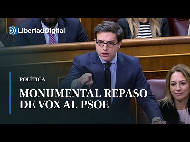 El monumental repaso de un diputado de Vox al PSOE por su corrupción