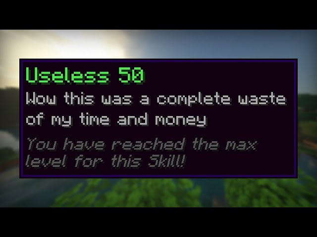 How I got the most USELESS lvl 50 skill in hypixel skyblock