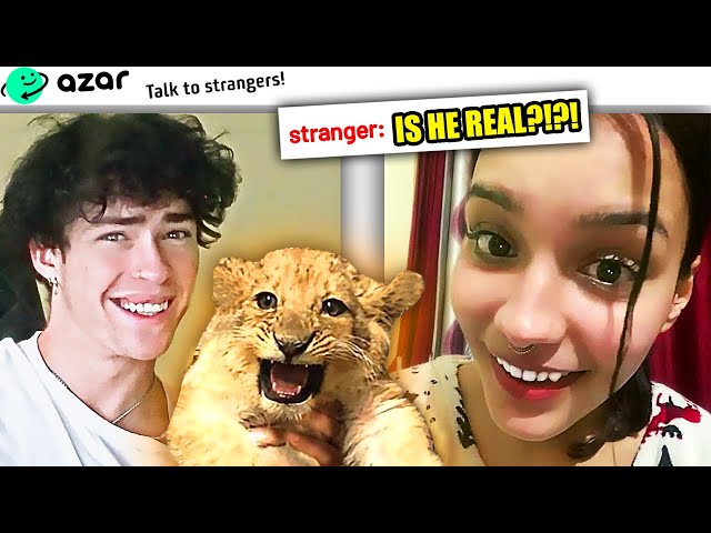 Impressed Her With My Pet LION!! | AZAR