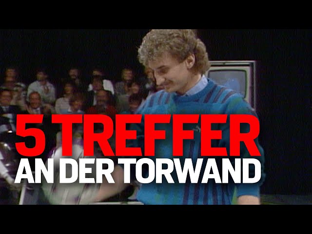 Legendär – Rudi Völler trifft 5 Mal an der Torwand | Aktuelles Sportstudio 1985