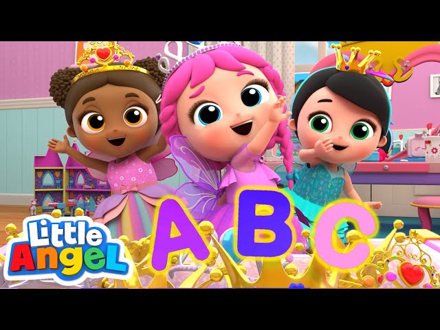Learn ABC's with Princesses | Mermaid Jill Edition | Little Angel Kids Songs & Nursery Rhymes