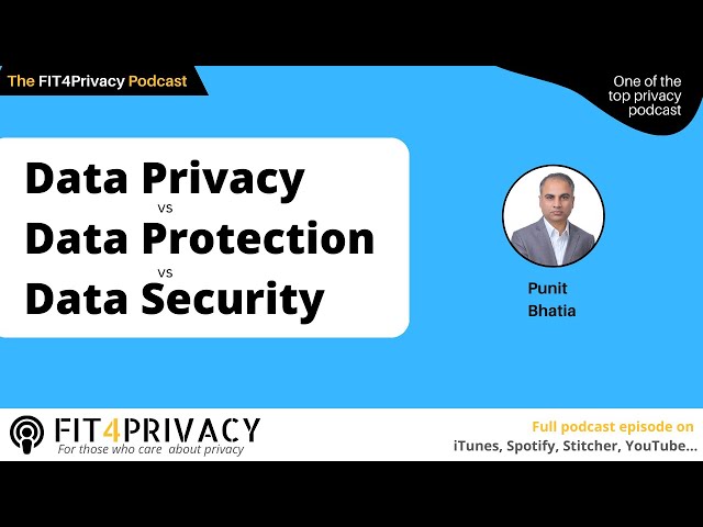 Data Privacy Vs Data Protection Vs Data Security: The Fit4privacy Podcast E100