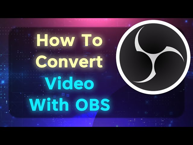 How to convert video in OBS without re-encoding