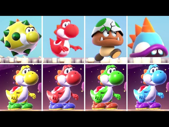 Super Mario Bros. Wonder - All Special Yoshi Transformations & Colors