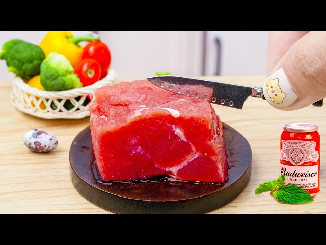 Delicious Miniature Beef stewed in beer | Best Of Miniature Food By Yummy Bakery Cooking