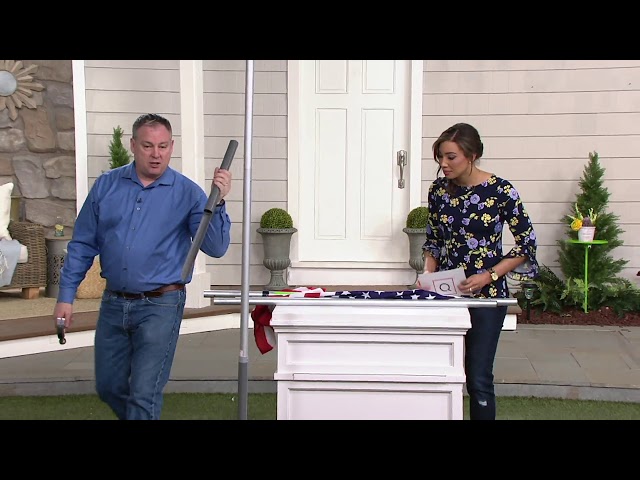 American Pride Tangle Free 12' Flag Pole with American Flag on QVC