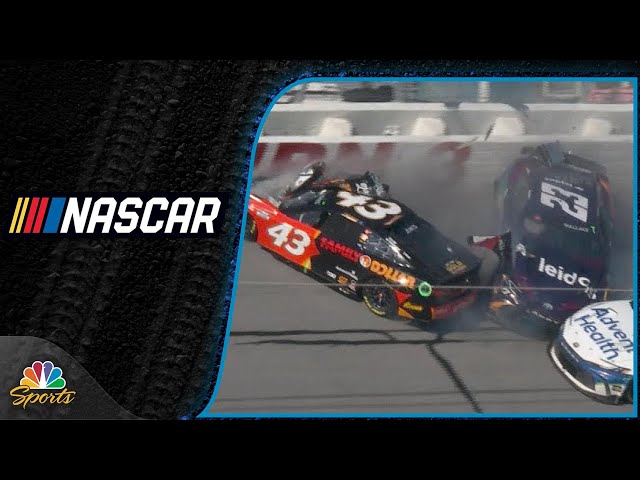 Erik Jones has vicious impact to outside wall as Toyotas wreck while drafting | Motorsports on NBC