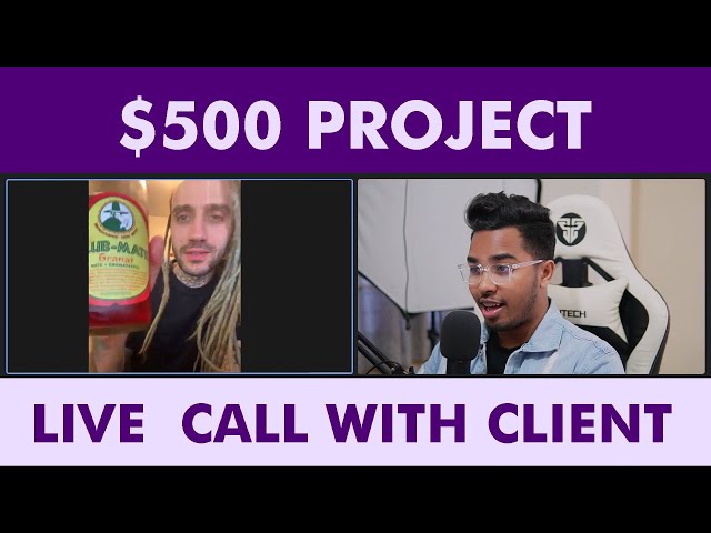 $500 Brand Branding Project Live Call With Client | buyer interview | Freelance Client interview