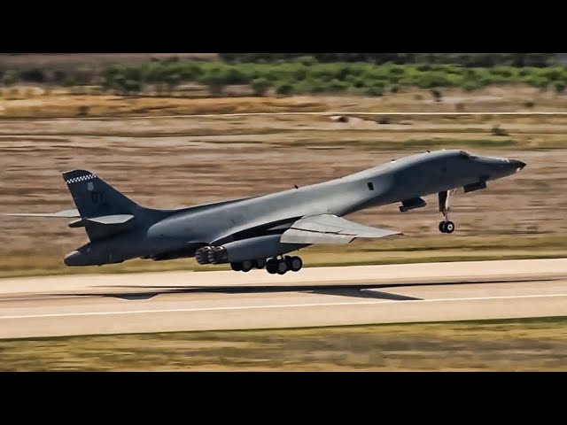 B-1B Bombers Takeoff At Andersen AFB & Dyess AFB (2022)