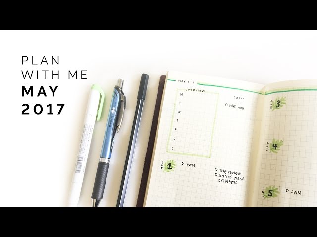bullet journal plan with me 🌱 may 2017