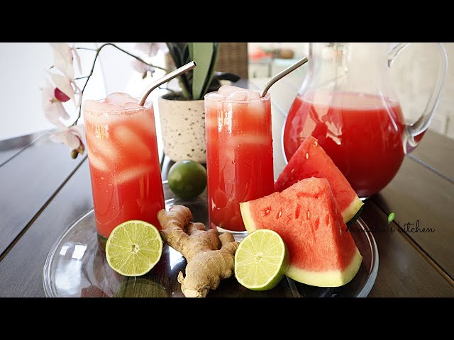 Watermelon Ginger and Lime juice