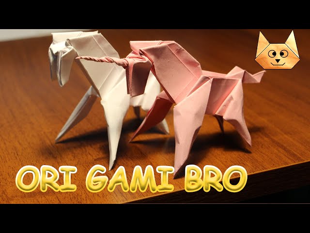 Как сделать лошать из бумаги. Оригами лошадь и единорог. Horse origami.