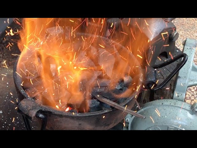 Blacksmithing - File to Knife with Mini Charcoal Forge