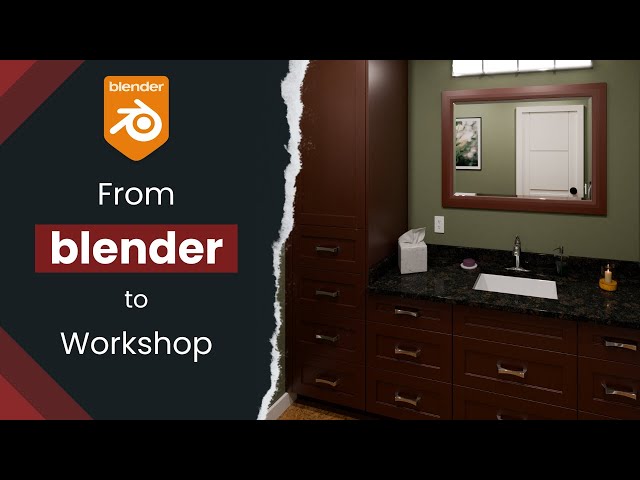 Designing a vanity in Blender 4.0 - Timelapse