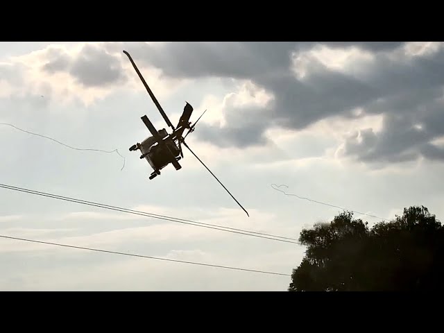 Black Hawk Helicopter Hits Power Lines