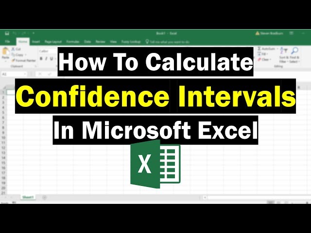 How To Calculate Confidence Intervals In Excel