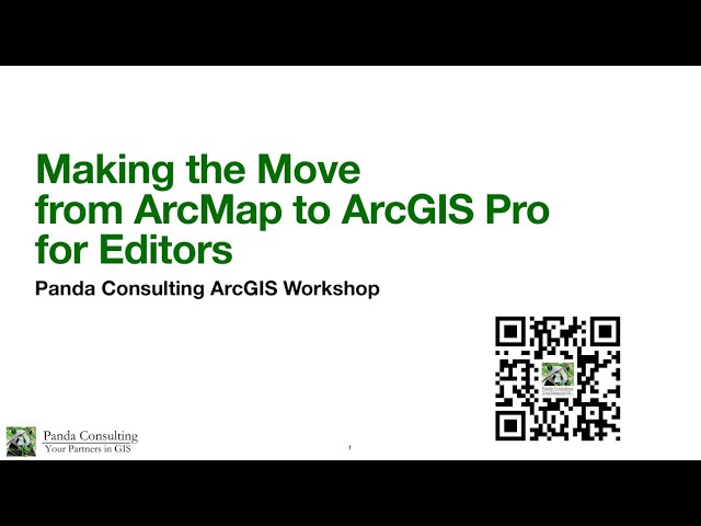 Moving to ArcGIS Pro Part 1