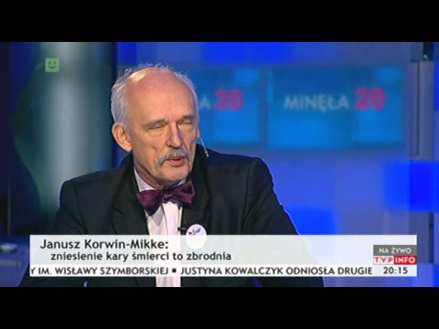 Ostra dyskusja z Januszem Korwin-Mikkem (Minęła 20, TVP Info, 16.11.2013)