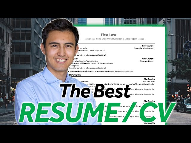 Write an Incredible Resume / CV + Free Template
