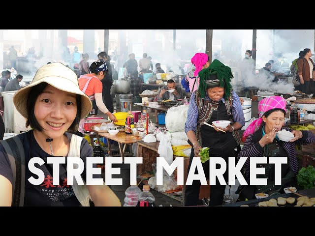 Colorful and smokey STREET MARKET in remote Yunnan | EP26, S2