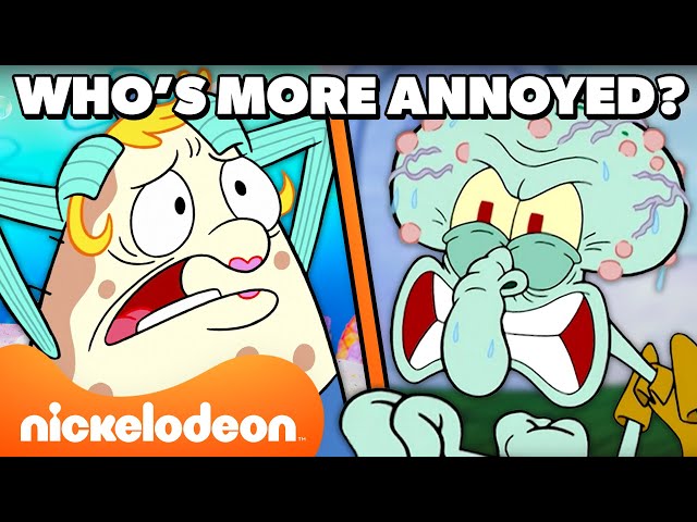 50 MINUTES of SpongeBob Annoying Squidward & Mrs. Puff!! | Nickelodeon Cartoon Universe
