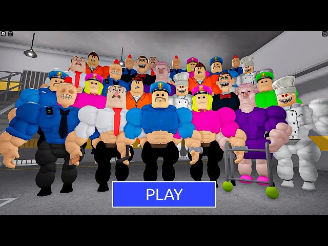 All Muscle Bosses Mode! Barry's Prison Run Obby Walkthrough Roblox