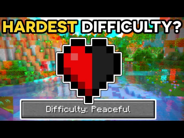 Minecrafts HARDEST Difficulty is... PEACEFUL?!?