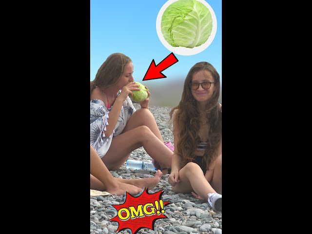 Wheen a girl eating cabbage ❤🥰😁😇 #shorts #prank #short