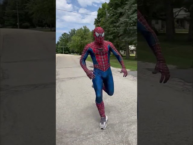 Sprinting in different costumes.