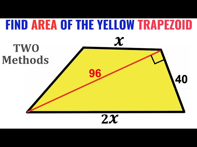 Can you find area of the Yellow Trapezoid? | Trapezoid | (Trapezium) | #math #maths | #geometry