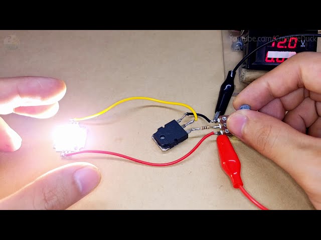 One Transistor control LED 12v 10w | Simple 12v led light controller circuit
