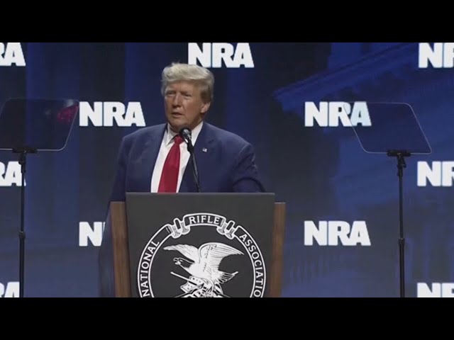 Donald Trump speaks at National Rifle Association conference