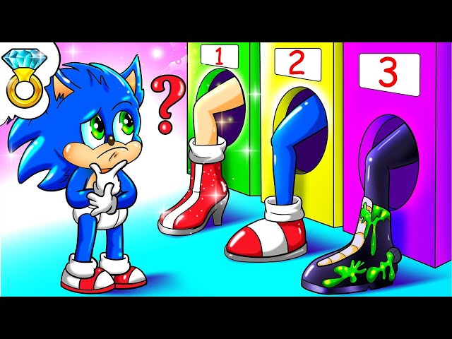 Don't Choose the Wrong Door Challenge with Baby Sonic - Sonic Life Story - Cartoon Animation